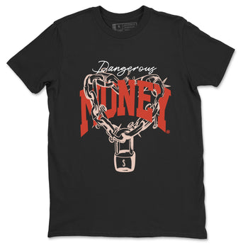 13s Dune Red shirts to match jordans Dangerous Money sneaker match tees Air Jordan 13 Dune Red SNRT Sneaker Tees streetwear brand Black 2 unisex cotton tee