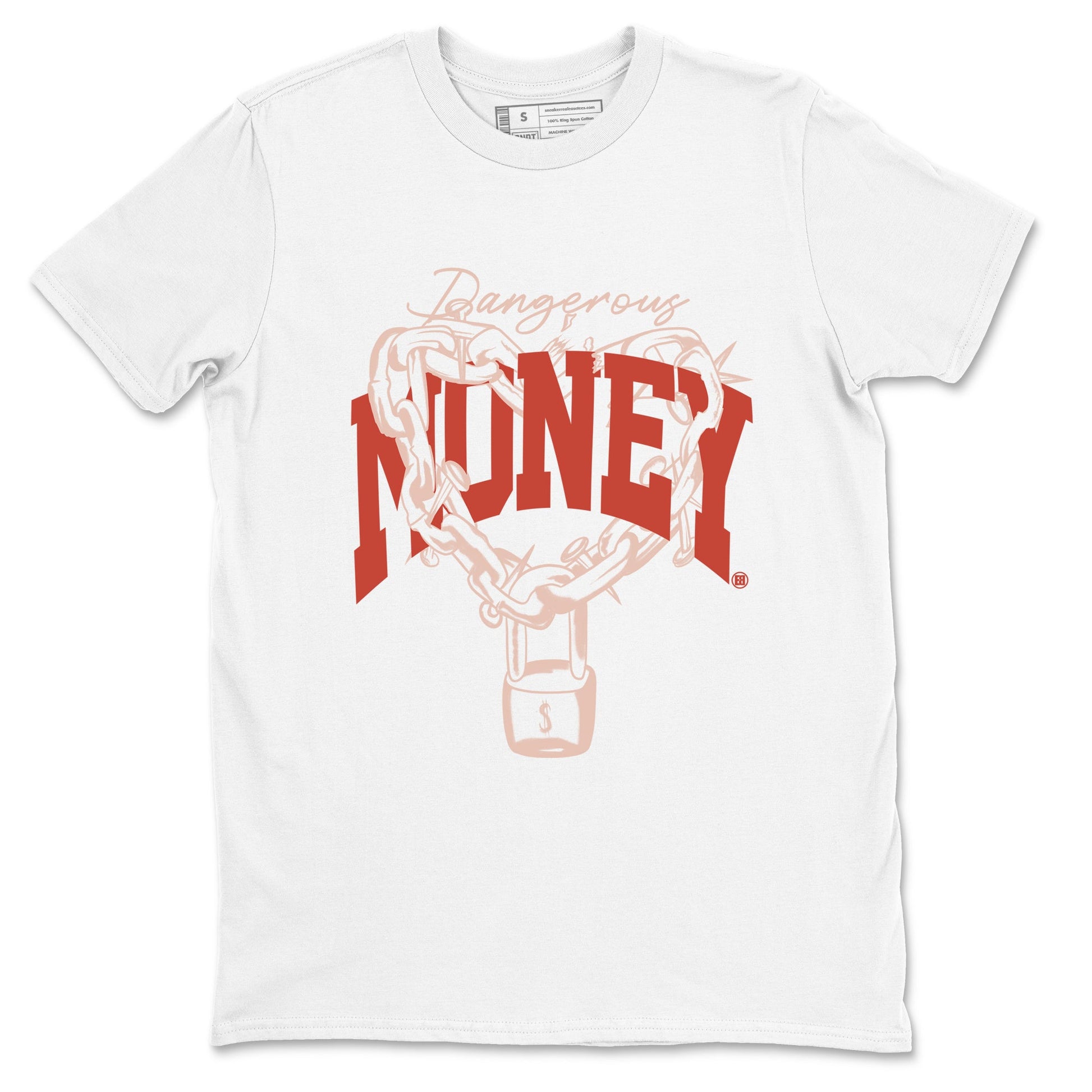 13s Dune Red shirts to match jordans Dangerous Money sneaker match tees Air Jordan 13 Dune Red SNRT Sneaker Tees streetwear brand White 2 unisex cotton tee