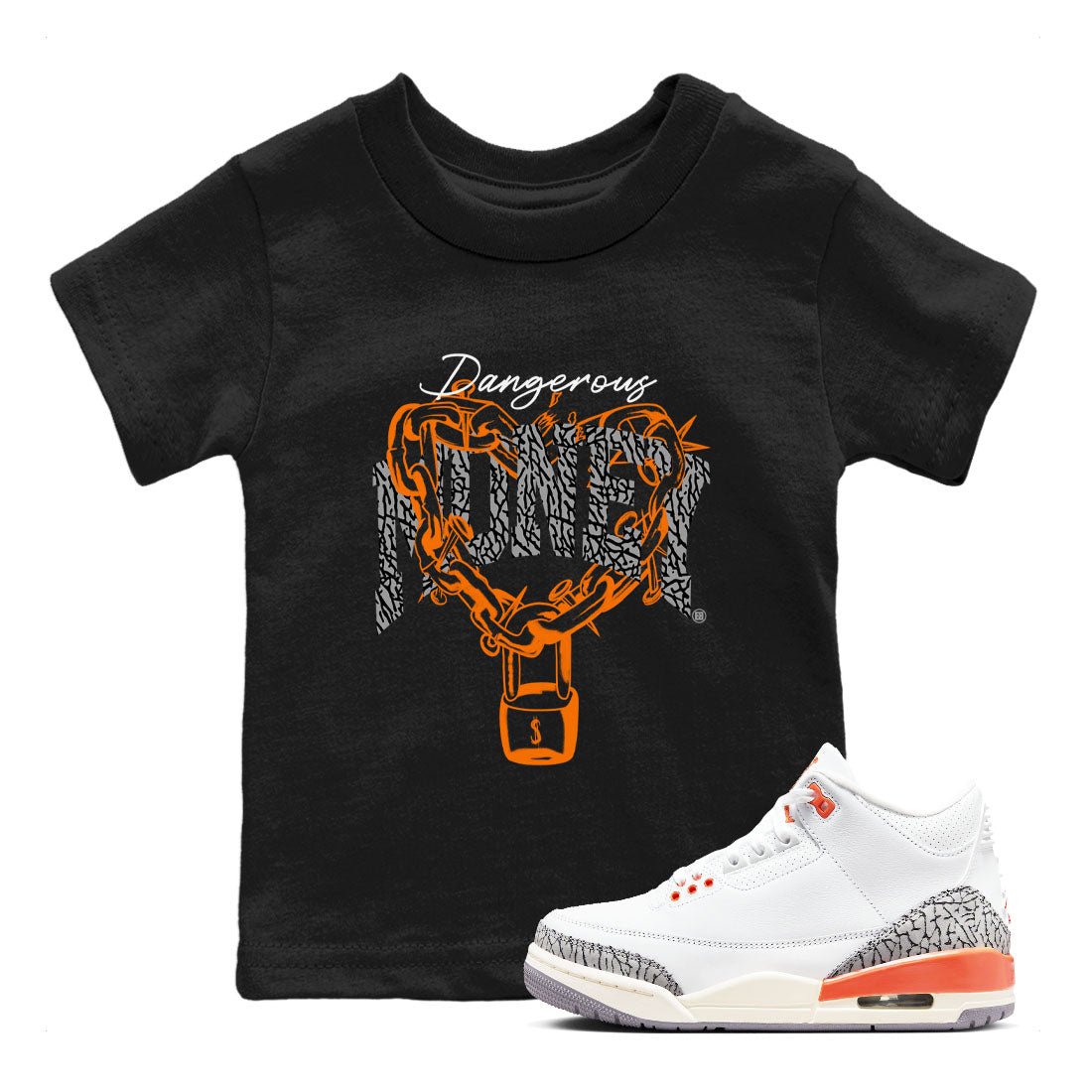 3s Georgia Peach shirt to match jordans Dangerous Money sneaker tees Air Jordan 3 Retro Georgia Peach SNRT Sneaker release tees baby toddler Black 1 cotton Shirt