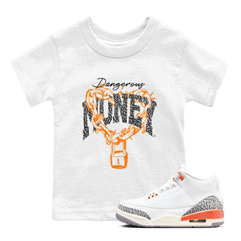3s Georgia Peach shirt to match jordans Dangerous Money sneaker tees Air Jordan 3 Retro Georgia Peach SNRT Sneaker release tees baby toddler White 1 cotton Shirt