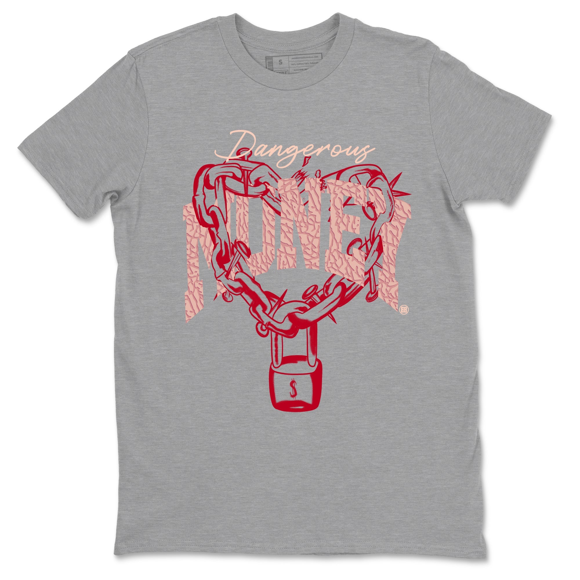 3s Valentines Day shirts to match jordans Dangerous Money best t shirts to wear with jordans Air Jordan 3 Valentines Day match shoes to clothes SNRT Sneaker Tees unisex cotton Heather Grey 2 shirts