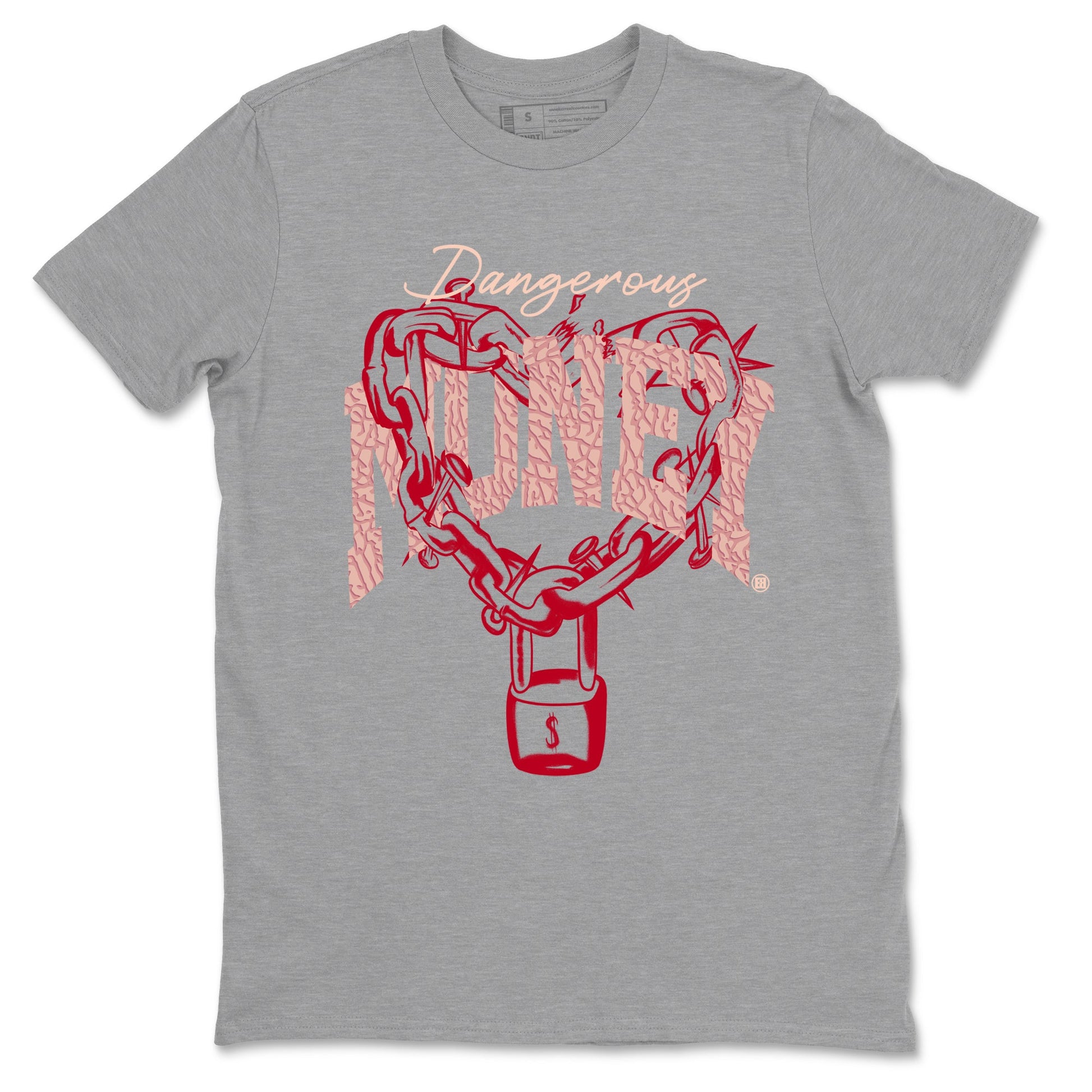 3s Valentines Day shirts to match jordans Dangerous Money best t shirts to wear with jordans Air Jordan 3 Valentines Day match shoes to clothes SNRT Sneaker Tees unisex cotton Heather Grey 2 shirts