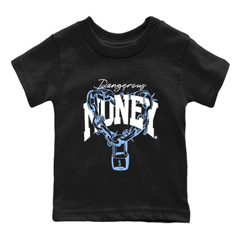 4s Forget Me Not shirts to match jordans Dangerous Money graphic tees Air Jordan 4 Forget Me Not match shoes to clothes SNRT Sneaker Tees Youth Baby Black 2 tee