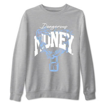 4s Forget Me Not shirts to match jordans Dangerous Money graphic tees Air Jordan 4 Forget Me Not match shoes to clothes SNRT Sneaker Tees unisex cotton Heather Grey 2 shirts