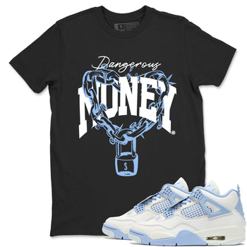 4s Forget Me Not shirts to match jordans Dangerous Money graphic tees Air Jordan 4 Forget Me Not match shoes to clothes SNRT Sneaker Tees unisex cotton Black 1 shirts