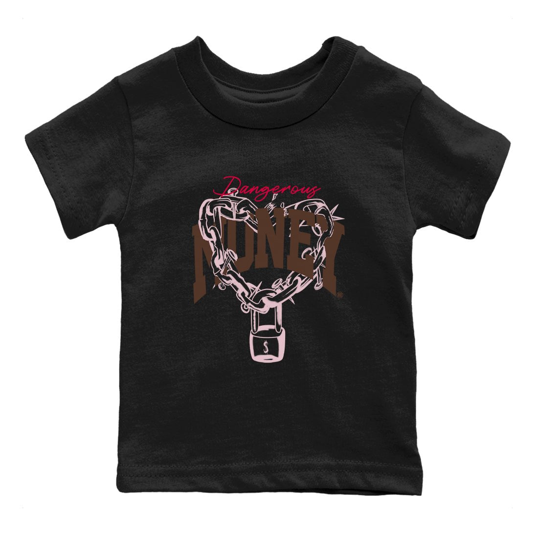 Dunk Cacao Wow And Pink Foam shirts to match jordans Dangerous Money sneaker match tees Dunk Cacao Wow And Pink Foam SNRT Sneaker Tees streetwear brand Baby and Youth Black 2 cotton tee