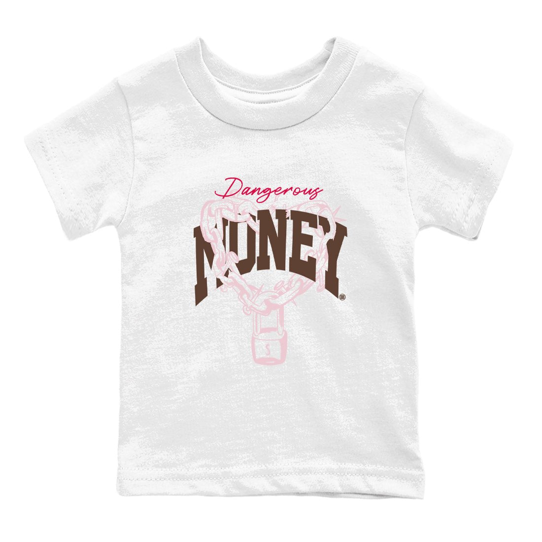 Dunk Cacao Wow And Pink Foam shirts to match jordans Dangerous Money sneaker match tees Dunk Cacao Wow And Pink Foam SNRT Sneaker Tees streetwear brand Baby and Youth White 2 cotton tee