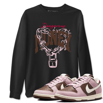 Dunk Cacao Wow And Pink Foam shirts to match jordans Dangerous Money sneaker match tees Dunk Cacao Wow And Pink Foam SNRT Sneaker Tees streetwear brand Black 1 unisex cotton tee