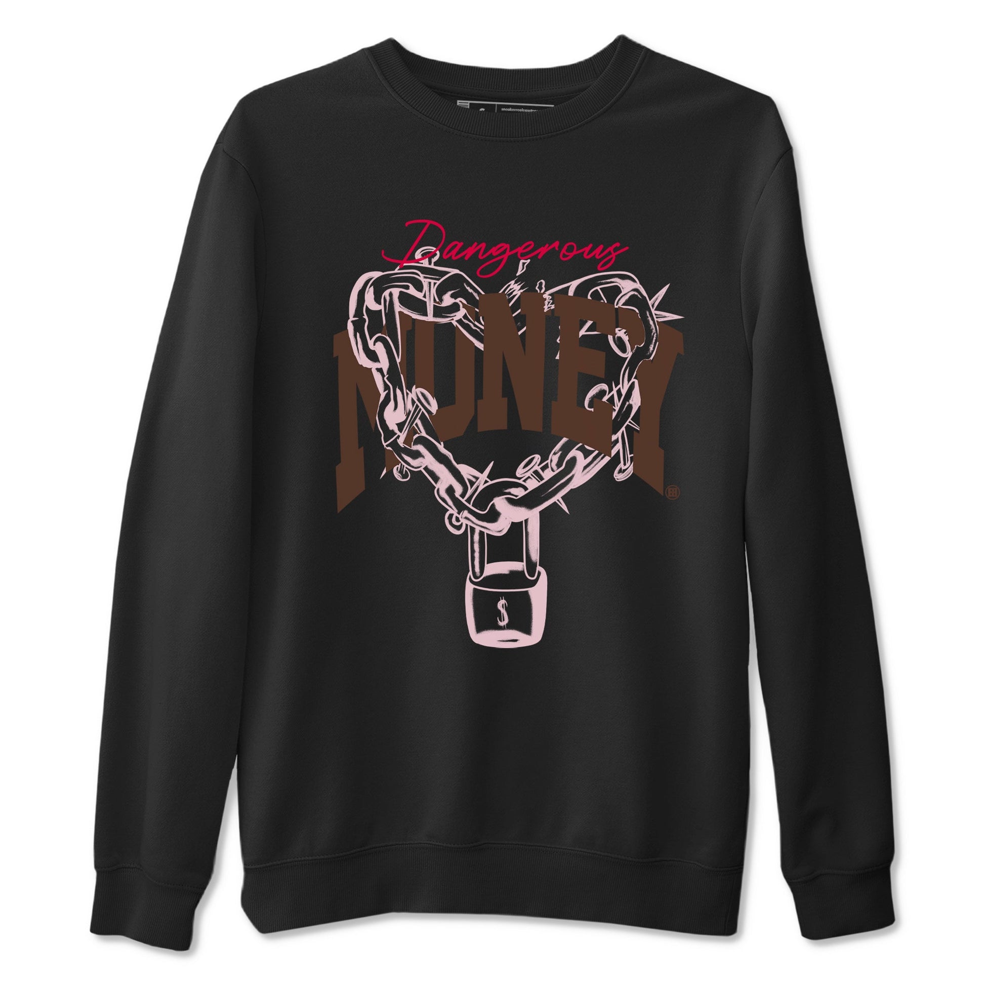 Dunk Cacao Wow And Pink Foam shirts to match jordans Dangerous Money sneaker match tees Dunk Cacao Wow And Pink Foam SNRT Sneaker Tees streetwear brand Black 2 unisex cotton tee