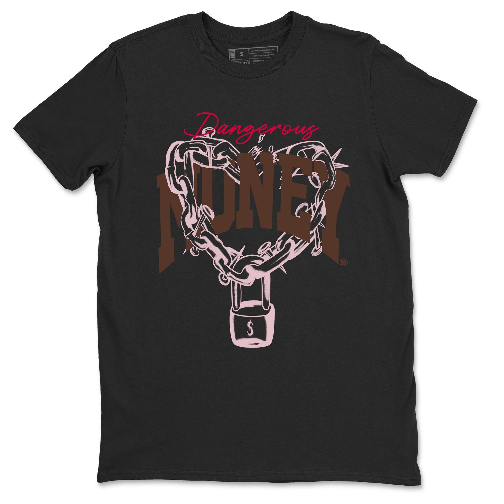 Dunk Cacao Wow And Pink Foam shirts to match jordans Dangerous Money sneaker match tees Dunk Cacao Wow And Pink Foam SNRT Sneaker Tees streetwear brand Black 2 unisex cotton tee