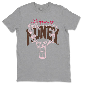 Dunk Cacao Wow And Pink Foam shirts to match jordans Dangerous Money sneaker match tees Dunk Cacao Wow And Pink Foam SNRT Sneaker Tees streetwear brand Heather Grey 2 unisex cotton tee