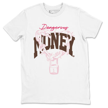 Dunk Cacao Wow And Pink Foam shirts to match jordans Dangerous Money sneaker match tees Dunk Cacao Wow And Pink Foam SNRT Sneaker Tees streetwear brand White 2 unisex cotton tee