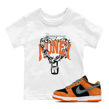 Dunk Low Ceramic shirts to match jordans Dangerous Money sneaker match tees Dunk Ceramic match shoes to clothes SNRT Sneaker Tees Youth Baby White 1 tee
