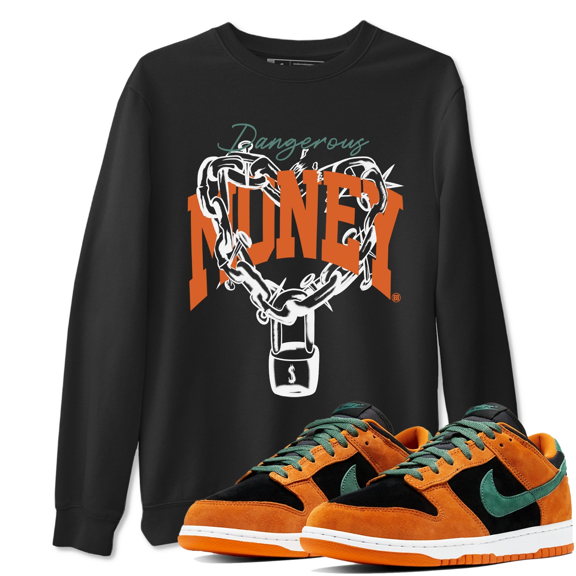 Dunk Low Ceramic shirts to match jordans Dangerous Money sneaker match tees Dunk Ceramic match shoes to clothes SNRT Sneaker Tees unisex cotton Black 1 shirts
