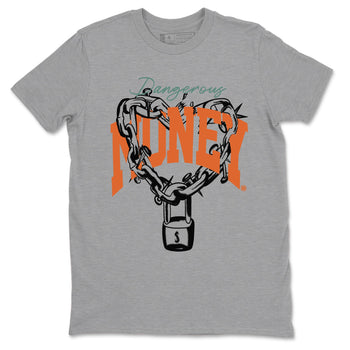 Dunk Low Ceramic shirts to match jordans Dangerous Money sneaker match tees Dunk Ceramic match shoes to clothes SNRT Sneaker Tees unisex cotton Heather Grey 2 shirts