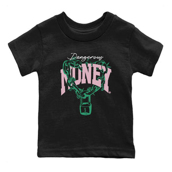 Dunk Low Medium Soft Pink Malachite shirt to match jordans Dangerous Money sneaker tees Dunks Medium Soft Pink Malachite Streetwear Brand SNRT Sneaker Release Tees baby toddler Black 2 cotton Shirt