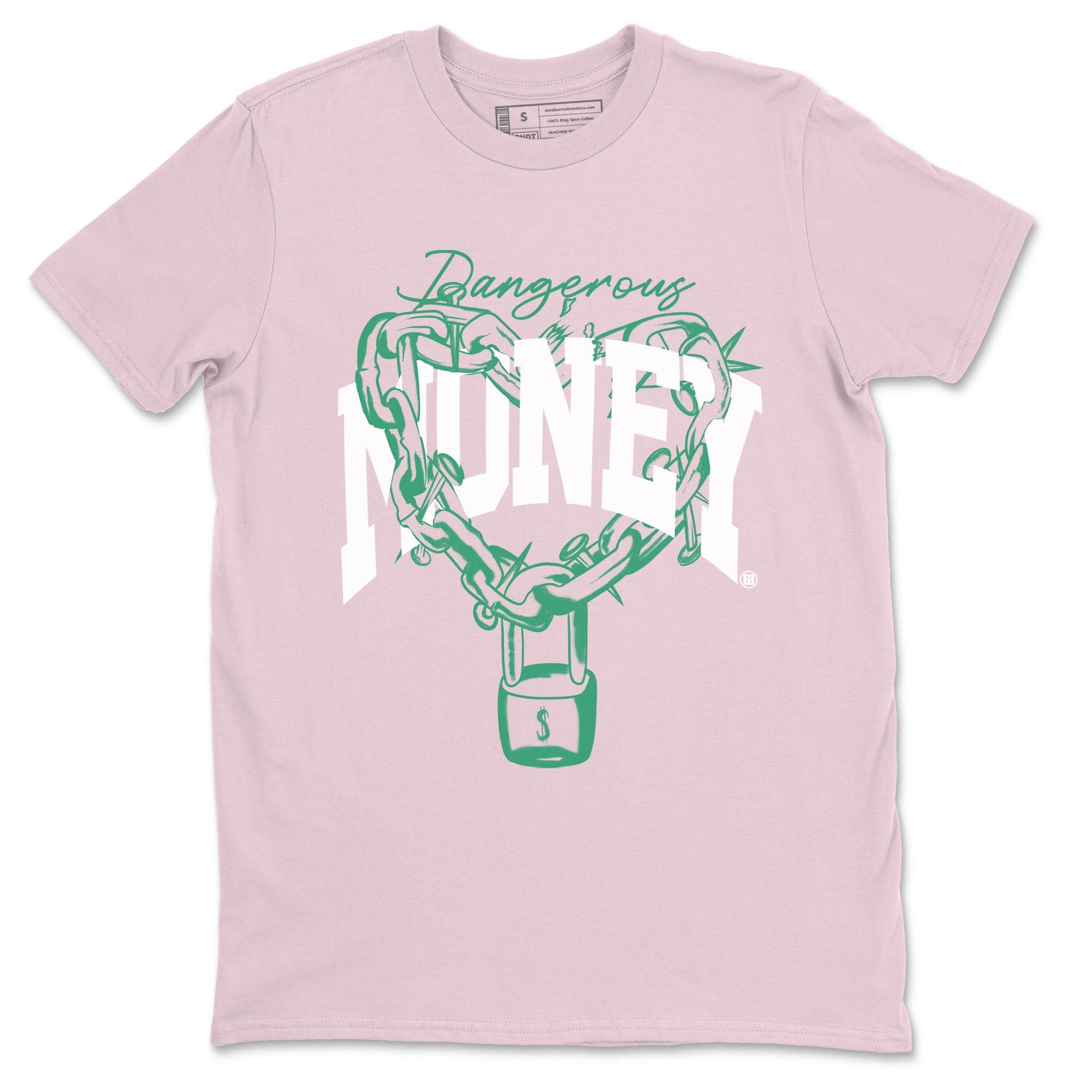 Dunk Low Medium Soft Pink Malachite shirt to match jordans Dangerous Money sneaker tees Dunks Medium Soft Pink Malachite Streetwear Brand SNRT Sneaker Release Tees unisex cotton Pink 2 crew neck shirt