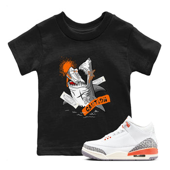 3s Georgia Peach shirt to match jordans Dangerous Shark sneaker tees Air Jordan 3 Georgia Peach SNRT sneaker release tees baby toddler Black 1 cotton Shirt