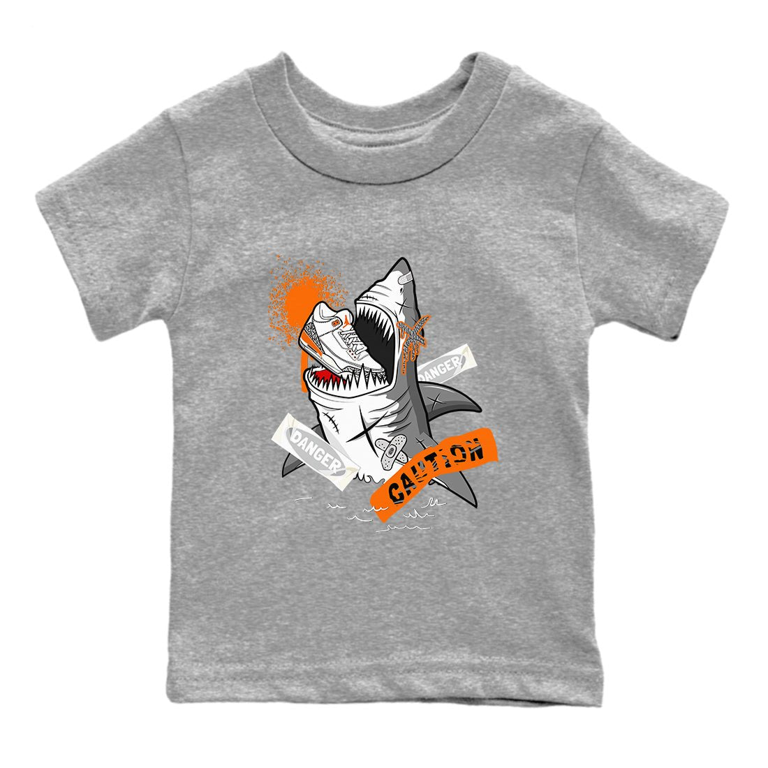 3s Georgia Peach shirt to match jordans Dangerous Shark sneaker tees Air Jordan 3 Georgia Peach SNRT sneaker release tees baby toddler Heather Grey 2 cotton Shirt