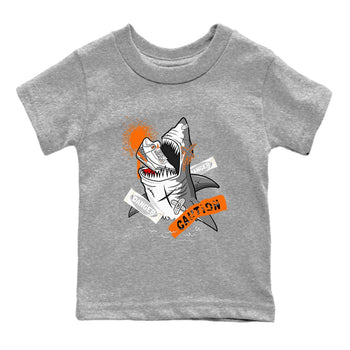 3s Georgia Peach shirt to match jordans Dangerous Shark sneaker tees Air Jordan 3 Georgia Peach SNRT sneaker release tees baby toddler Heather Grey 2 cotton Shirt