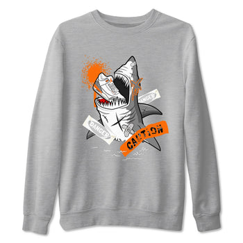 3s Georgia Peach shirt to match jordans Dangerous Shark sneaker tees Air Jordan 3 Georgia Peach SNRT Sneaker Release Tees unisex cotton Heather Grey 2 crew neck shirt