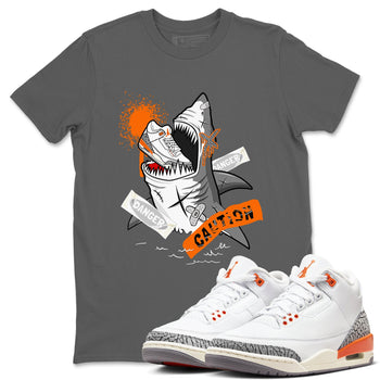 3s Georgia Peach shirt to match jordans Dangerous Shark sneaker tees Air Jordan 3 Georgia Peach SNRT Sneaker Release Tees unisex cotton Cool Grey 1 crew neck shirt
