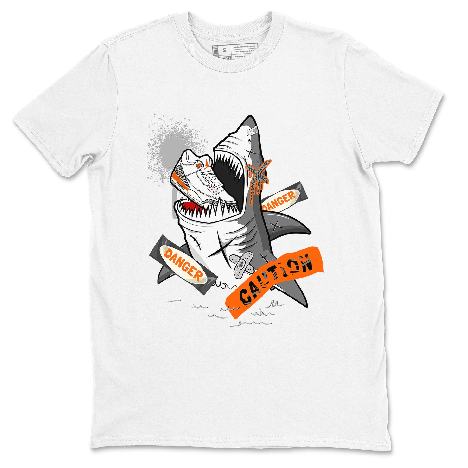 3s Georgia Peach shirt to match jordans Dangerous Shark sneaker tees Air Jordan 3 Georgia Peach SNRT Sneaker Release Tees unisex cotton White 2 crew neck shirt