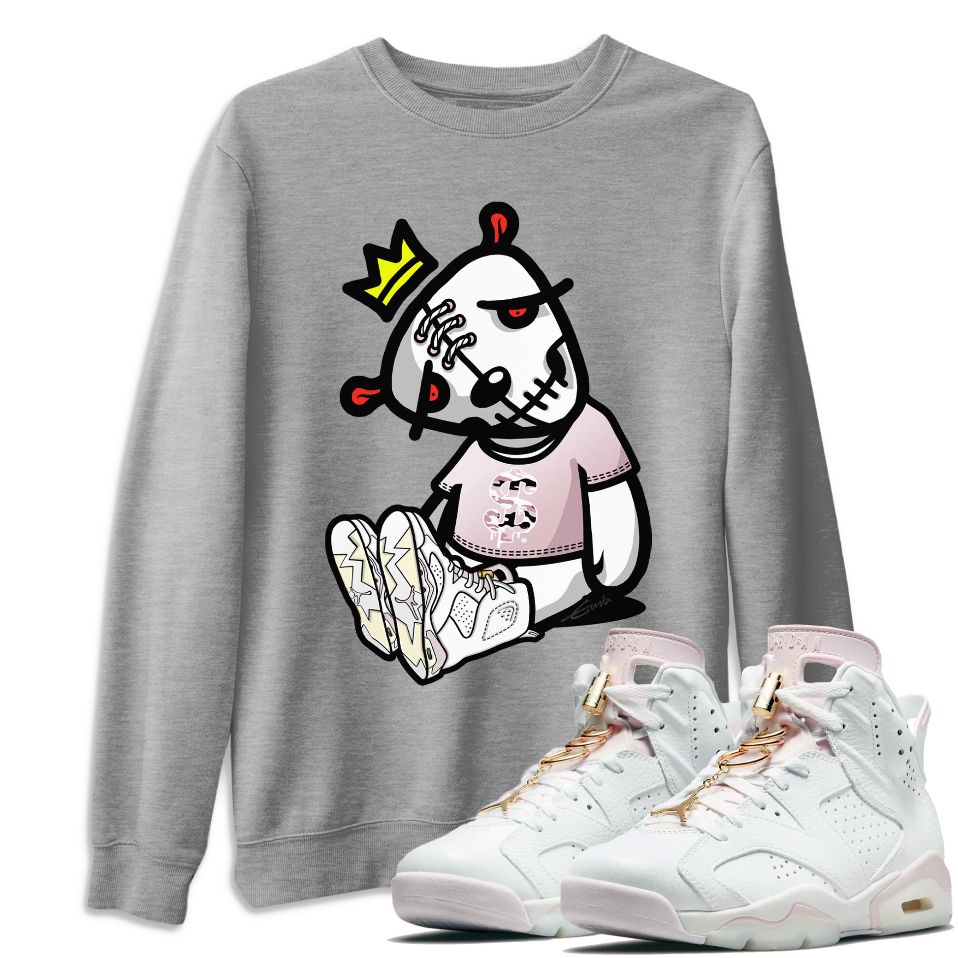 Dead Dolls Unisex Adult Tops - Air Jordan 6 Gold Hoops - SNRT Sneaker T-shirts