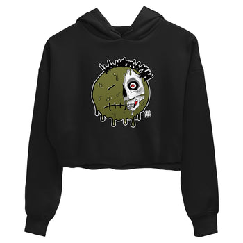 1s Travis Scott Medium Olive shirts to match jordans Dead Inside sneaker match tees Air Jordan 1 Travis Scott Medium Olive SNRT Sneaker Tees streetwear brand Black 2 crop tee