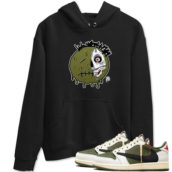 1s Travis Scott Medium Olive shirts to match jordans Dead Inside sneaker match tees Air Jordan 1 Travis Scott Medium Olive SNRT Sneaker Tees streetwear brand Black 1 unisex cotton tee