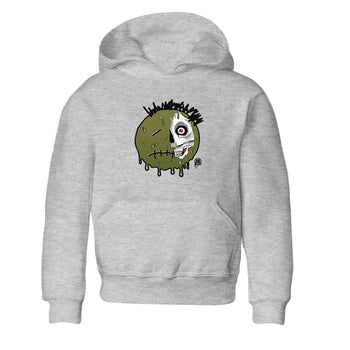 1s Travis Scott Medium Olive shirts to match jordans Dead Inside sneaker match tees Air Jordan 1 Travis Scott Medium Olive SNRT Sneaker Tees streetwear brand Baby and Youth Heather Grey 2 cotton tee