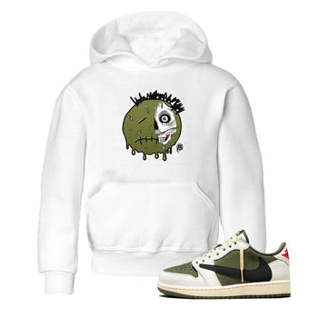 1s Travis Scott Medium Olive shirts to match jordans Dead Inside sneaker match tees Air Jordan 1 Travis Scott Medium Olive SNRT Sneaker Tees streetwear brand Baby and Youth White 1 cotton tee