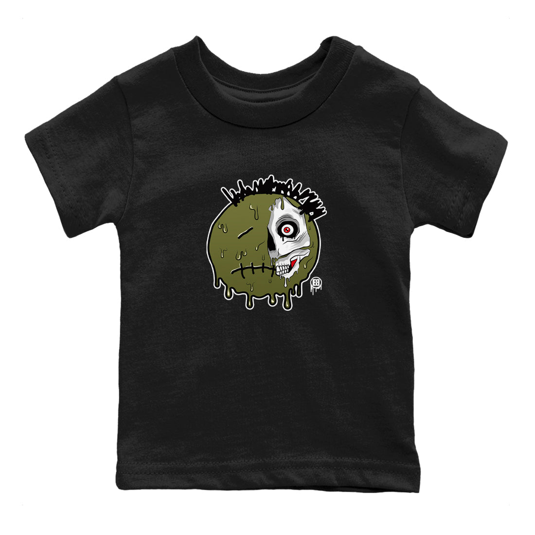 1s Travis Scott Medium Olive shirts to match jordans Dead Inside sneaker match tees Air Jordan 1 Travis Scott Medium Olive SNRT Sneaker Tees streetwear brand Baby and Youth Black 2 cotton tee