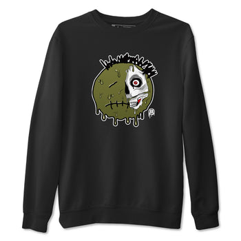 1s Travis Scott Medium Olive shirts to match jordans Dead Inside sneaker match tees Air Jordan 1 Travis Scott Medium Olive SNRT Sneaker Tees streetwear brand Black 2 unisex cotton tee