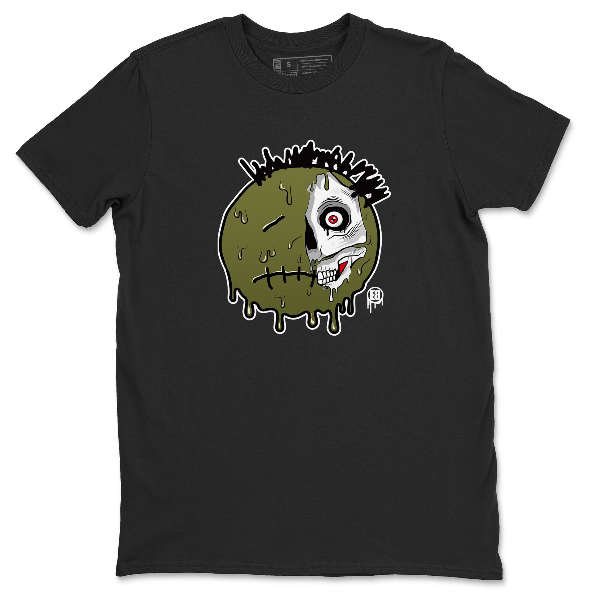 1s Travis Scott Medium Olive shirts to match jordans Dead Inside sneaker match tees Air Jordan 1 Travis Scott Medium Olive SNRT Sneaker Tees streetwear brand Black 2 unisex cotton tee