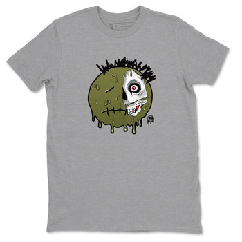 1s Travis Scott Medium Olive shirts to match jordans Dead Inside sneaker match tees Air Jordan 1 Travis Scott Medium Olive SNRT Sneaker Tees streetwear brand Heather Grey 2 unisex cotton tee