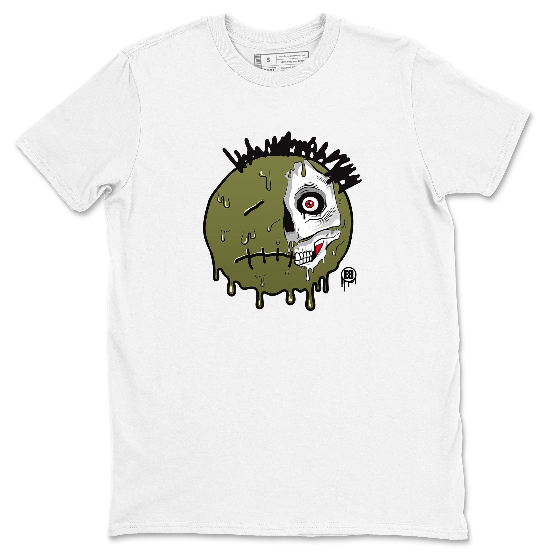 1s Travis Scott Medium Olive shirts to match jordans Dead Inside sneaker match tees Air Jordan 1 Travis Scott Medium Olive SNRT Sneaker Tees streetwear brand White 2 unisex cotton tee
