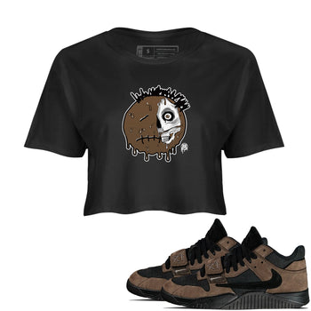 Jordan Jumpman Jack Travis Scott Dark Mocha shirts to match jordans Dead Inside sneaker match tees Jordan Jumpman Jack Travis Scott Dark Mocha SNRT Sneaker Tees streetwear brand Black 1 crop tee