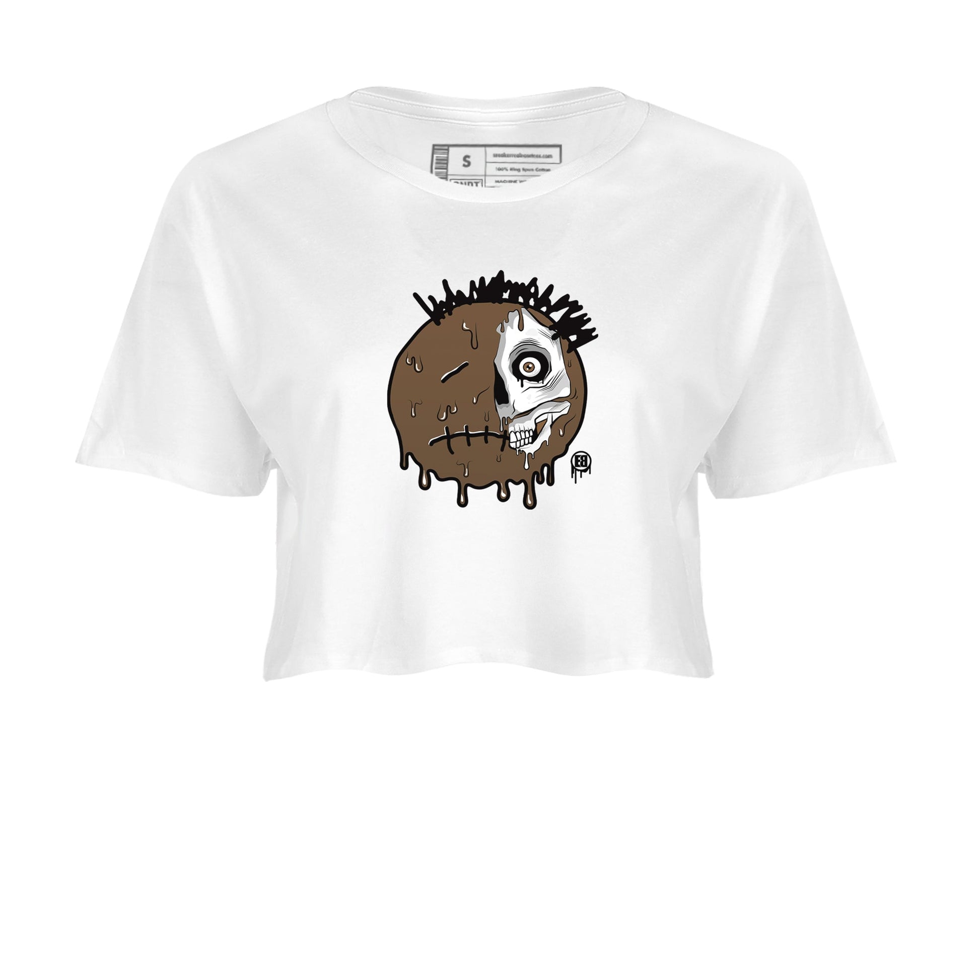 Jordan Jumpman Jack Travis Scott Dark Mocha shirts to match jordans Dead Inside sneaker match tees Jordan Jumpman Jack Travis Scott Dark Mocha SNRT Sneaker Tees streetwear brand White 2 crop tee