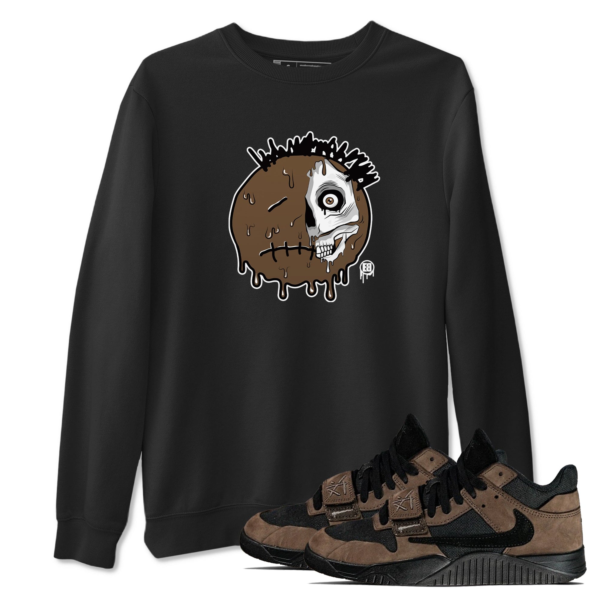 Jordan Jumpman Jack Travis Scott Dark Mocha shirts to match jordans Dead Inside sneaker match tees Jordan Jumpman Jack Travis Scott Dark Mocha SNRT Sneaker Tees streetwear brand Black 1 unisex cotton tee