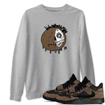 Jordan Jumpman Jack Travis Scott Dark Mocha shirts to match jordans Dead Inside sneaker match tees Jordan Jumpman Jack Travis Scott Dark Mocha SNRT Sneaker Tees streetwear brand Heather Grey 1 unisex cotton tee