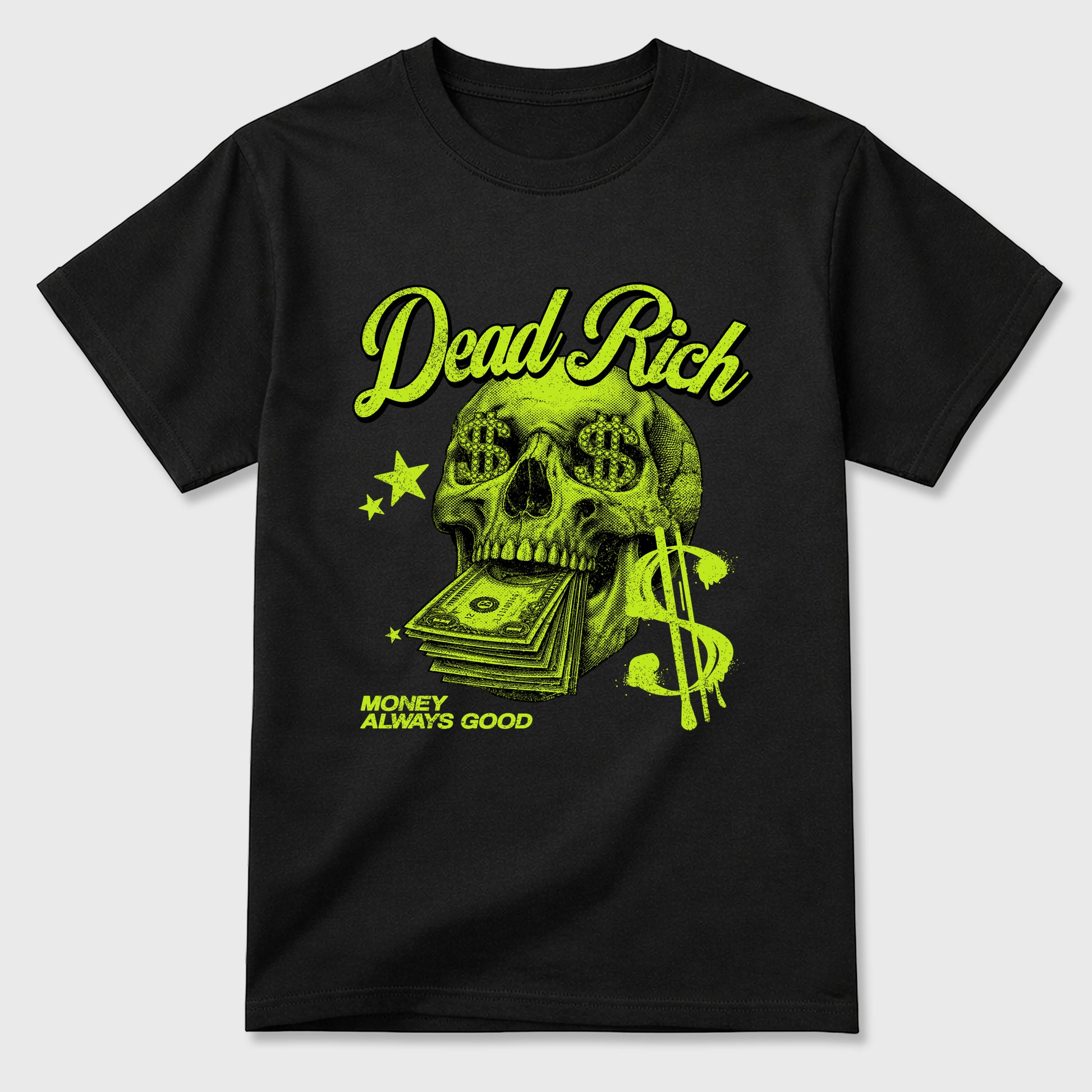 Sneaker match tees – Sneaker Tees To Match Air Foamposite Pro Black Shoes – Dead Rich Tee Black 2