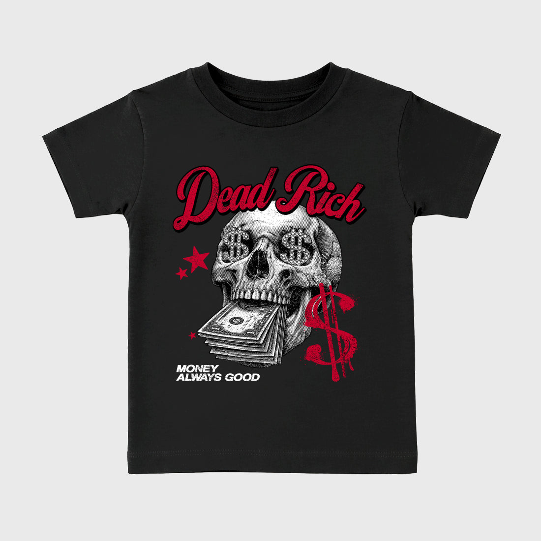 Sneaker match tees – Sneaker Tees To Match Air Jordan 1 Banned Shoes – Dead Rich Kids T-Shirt Black 2