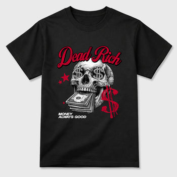 Sneaker match tees – Sneaker Tees To Match Air Jordan 1 Banned Shoes – Dead Rich Tee Black 2