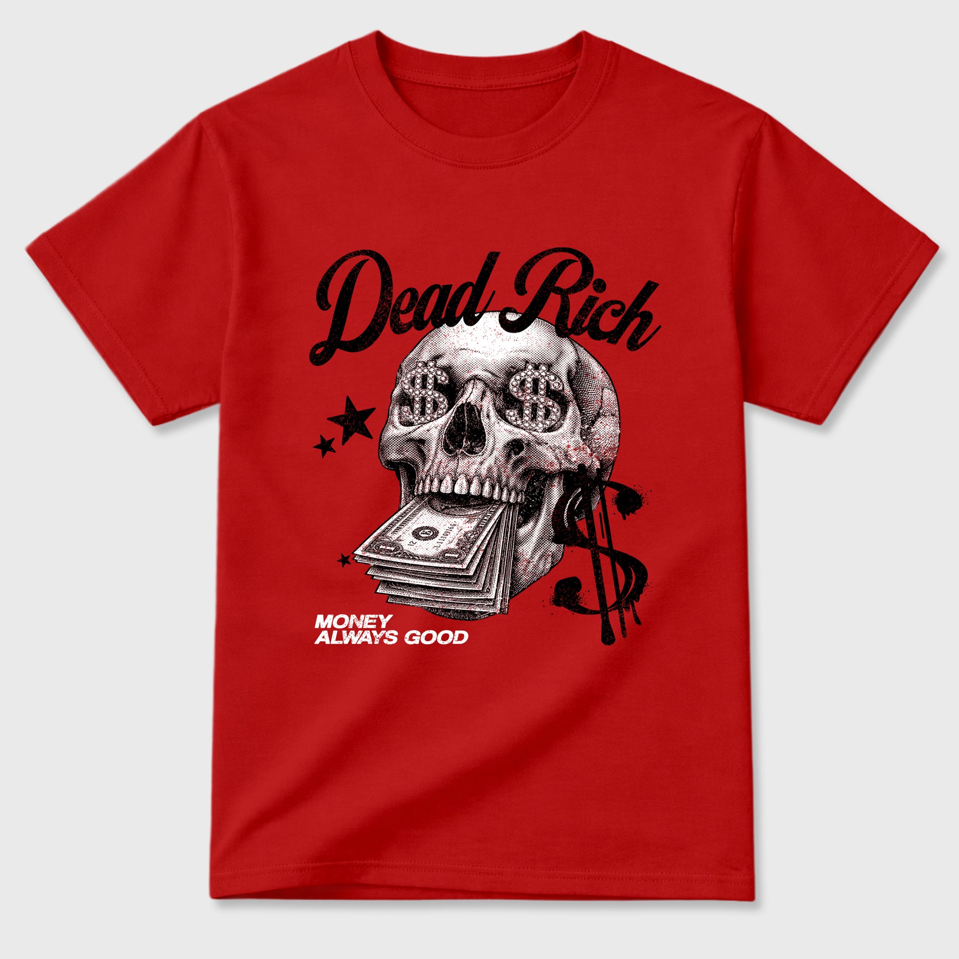 Sneaker match tees – Sneaker Tees To Match Air Jordan 1 Banned Shoes – Dead Rich Tee Red 2