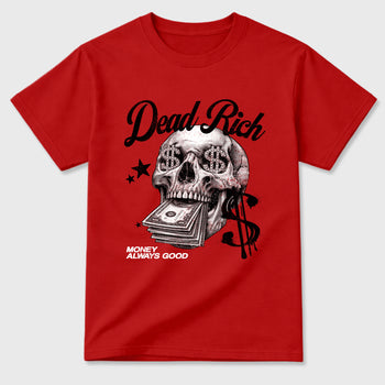 Sneaker match tees – Sneaker Tees To Match Air Jordan 1 Banned Shoes – Dead Rich Tee Red 2
