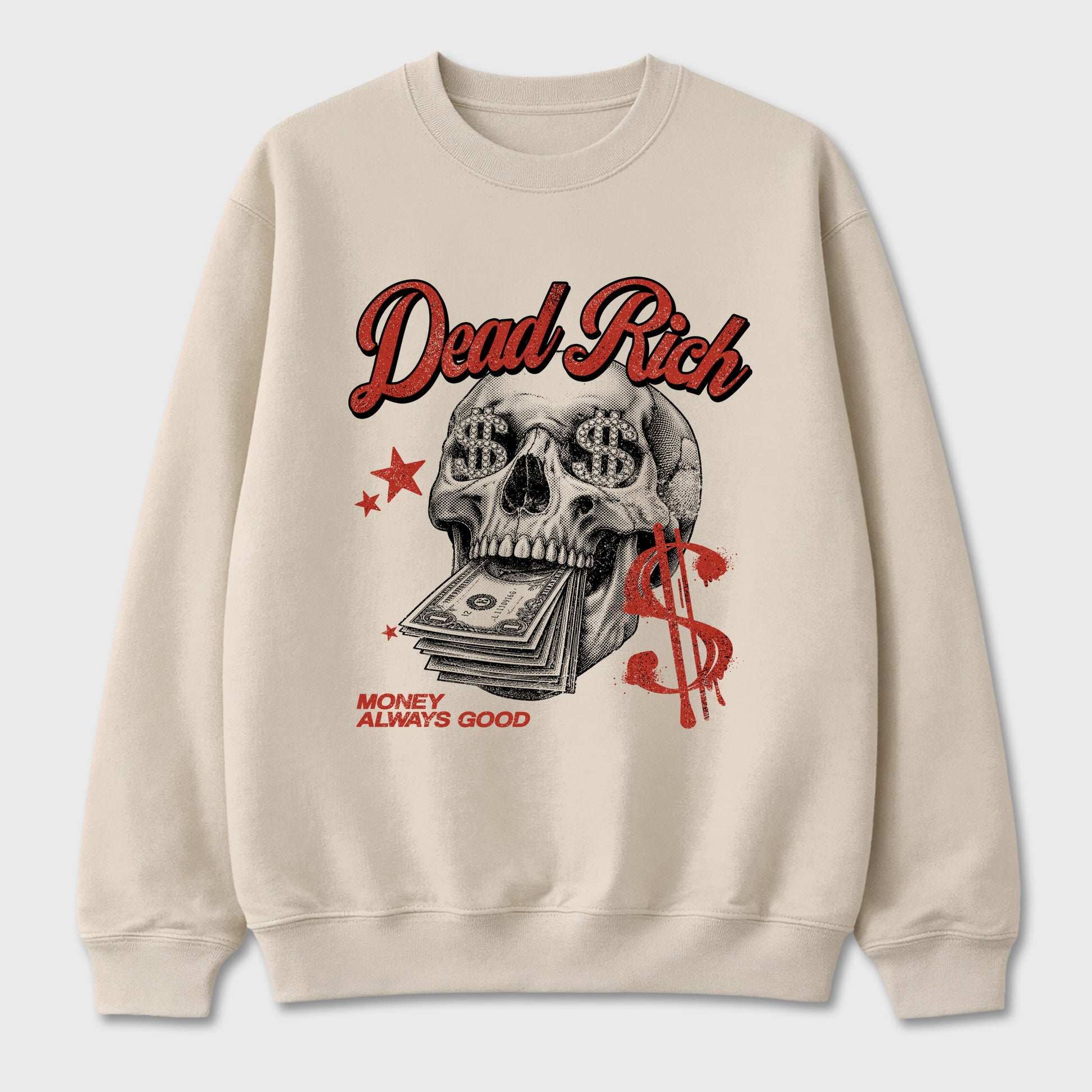 Perfect Sneakerhead Fashion Outfits – Sneaker Tees To Match Air Jordan 4 Brick After Brick Shoes – Dead Rich Graphic Tee Natural 2