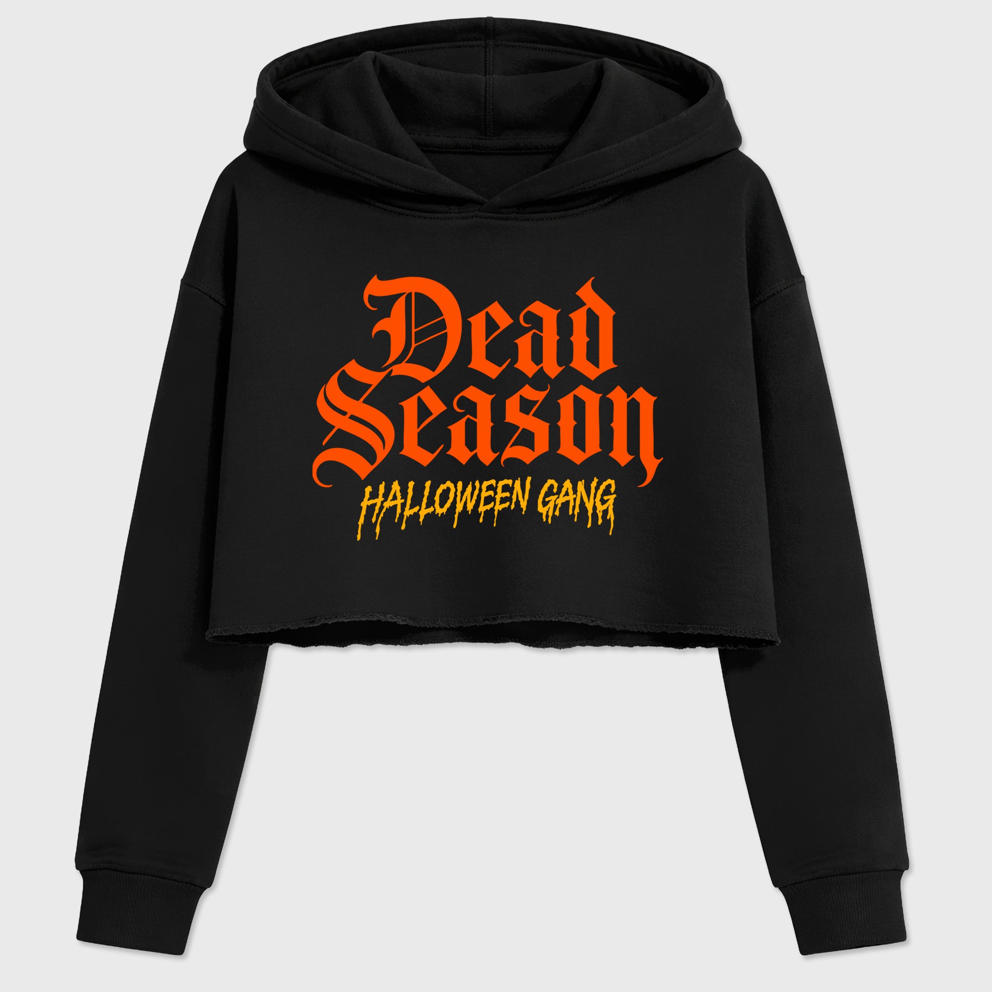 Dead Season Women’s Graphic Crop Tee featuring original streetwear artwork designed to match the Halloween. Black 2 Crop Tee.