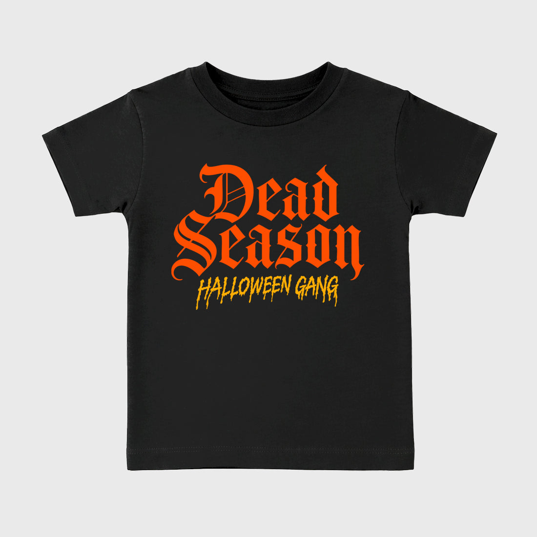 Dead Season Baby & Kids Graphic T-Shirt featuring original artwork designed to match the Halloween. Black 2 Kids Graphic Tee.