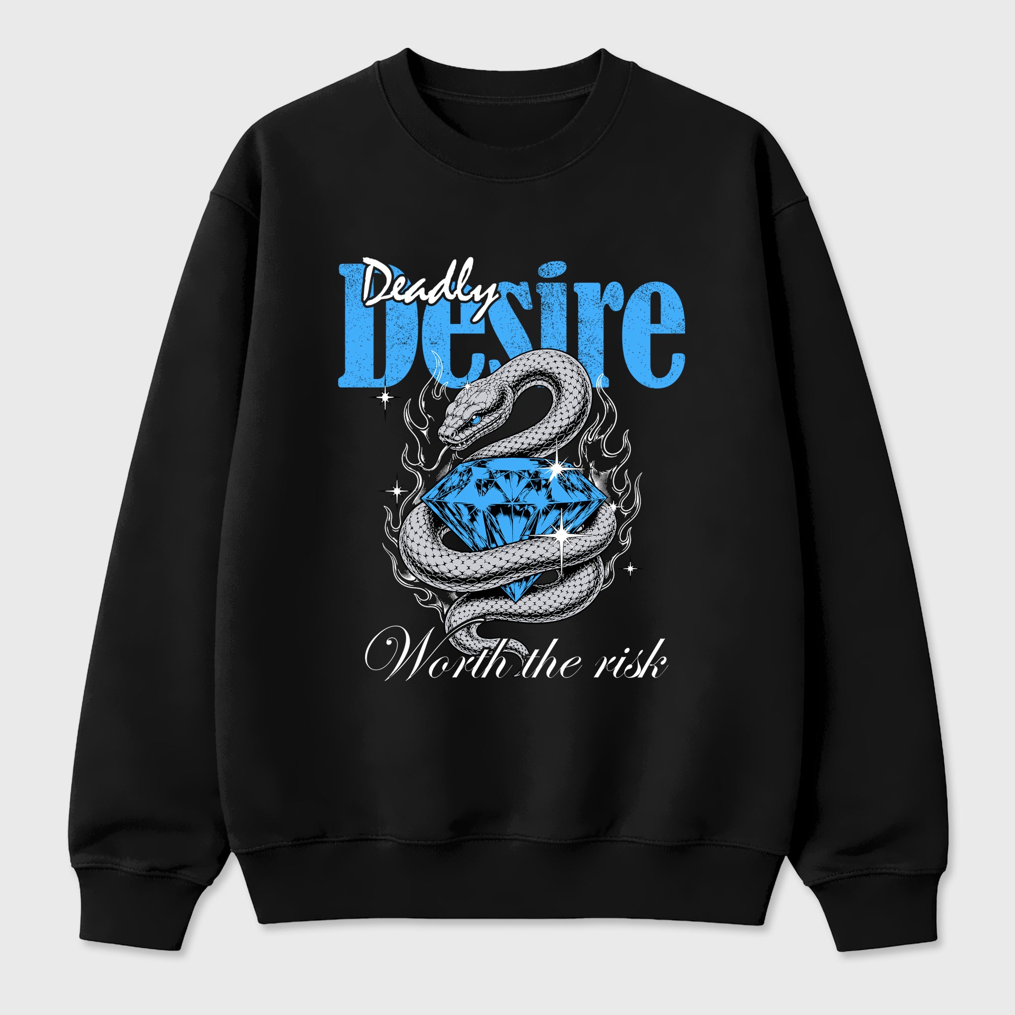 Deadly Desire Graphic T-Shirt sneaker match tee designed for the Air Jordan 5 Black Carolina, featuring coordinated color options for a perfect streetwear match. Black 2 shirt.